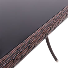 Load image into Gallery viewer, Garden Wicker Tempered Glass Table with Parasol Hole