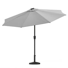 Load image into Gallery viewer, Light Grey 3M Lighted Market Sunbrella Umbrella with Solar Strip LED Lights Parasols & Rain Umbrellas Living and Home