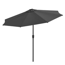 Load image into Gallery viewer, Black 3M Lighted Market Sunbrella Umbrella with Solar Strip LED Lights Parasols & Rain Umbrellas Living and Home