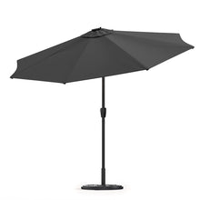 Load image into Gallery viewer, Black 3M Lighted Market Sunbrella Umbrella with Solar Strip LED Lights Parasols & Rain Umbrellas Living and Home