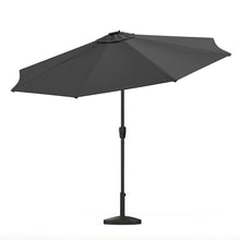Load image into Gallery viewer, Black 3M Lighted Market Sunbrella Umbrella with Solar Strip LED Lights Parasols & Rain Umbrellas Living and Home