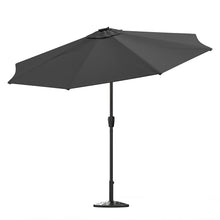 Load image into Gallery viewer, Black 3M Lighted Market Sunbrella Umbrella with Solar Strip LED Lights Parasols & Rain Umbrellas Living and Home