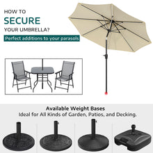 Load image into Gallery viewer, Beige 3M Lighted Market Sunbrella Umbrella with Solar Strip LED Lights Parasols & Rain Umbrellas Living and Home