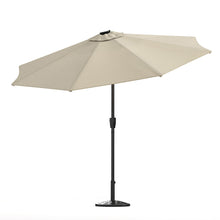 Load image into Gallery viewer, Beige 3M Lighted Market Sunbrella Umbrella with Solar Strip LED Lights Parasols & Rain Umbrellas Living and Home