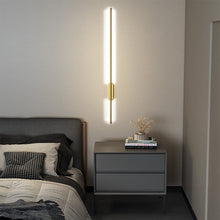 Load image into Gallery viewer, Modern Gold Aluminum Linear LED Wall Lighting Fixture 100cm Wall Lamps Living and Home White