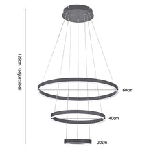 Load image into Gallery viewer, Modern 3 Ring Aluminum Round Hanging LED Pendant Light Chandeliers Living and Home