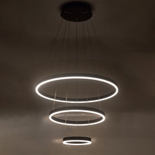 Load image into Gallery viewer, Modern 3 Ring Aluminum Round Hanging LED Pendant Light Chandeliers Living and Home