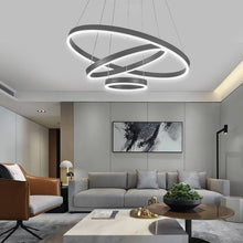 Load image into Gallery viewer, Modern 3 Ring Aluminum Round Hanging LED Pendant Light Chandeliers Living and Home Non-dimmable
