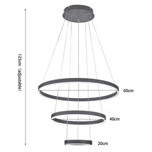 Load image into Gallery viewer, Modern 3 Ring Aluminum Round Hanging LED Pendant Light