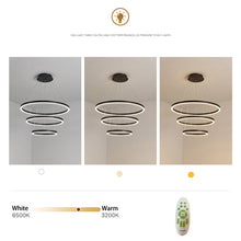 Load image into Gallery viewer, Modern 3 Ring Aluminum Round Hanging LED Pendant Light Chandeliers Living and Home