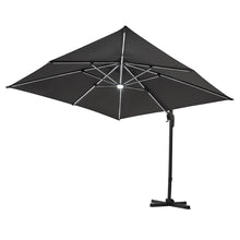 Load image into Gallery viewer, Outdoor Large 3M LED Cantilever Parasol with HDPE Square Base