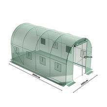 Load image into Gallery viewer, Green Outdoor Walk-in Tunnel Greenhouse with Steel Frame Greenhouses Living and Home
