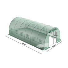 Load image into Gallery viewer, Green Outdoor Walk-in Tunnel Greenhouse with Steel Frame Greenhouses Living and Home