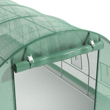 Load image into Gallery viewer, Green Outdoor Walk-in Tunnel Greenhouse with Steel Frame Greenhouses Living and Home