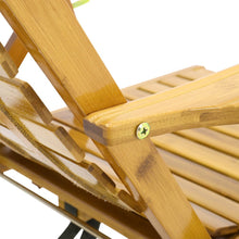 Load image into Gallery viewer, Foldable Bamboo Recliner Lounge Chair with Retractable Footrest Sun Loungers Living and Home