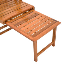 Load image into Gallery viewer, Bamboo Foldable Recliner Lounge Chair with Retractable Footrest Sun Loungers Living and Home