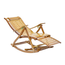 Load image into Gallery viewer, Bamboo Rocking Chair Foldable Recliner Sun Loungers Living and Home