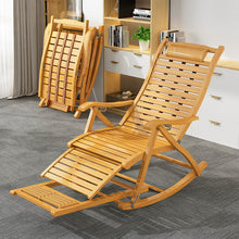 Load image into Gallery viewer, Bamboo Rocking Chair Foldable Recliner Sun Loungers Living and Home