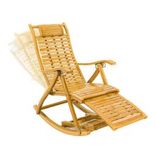 Load image into Gallery viewer, Bamboo Rocking Chair Foldable Recliner Sun Loungers Living and Home