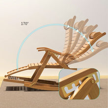 Load image into Gallery viewer, Bamboo Rocking Chair Foldable Recliner Sun Loungers Living and Home