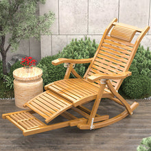 Load image into Gallery viewer, Bamboo Rocking Chair Foldable Recliner