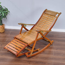 Load image into Gallery viewer, Bamboo Rocking Chair Foldable Recliner Sun Loungers Living and Home