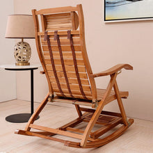 Load image into Gallery viewer, Bamboo Rocking Chair Foldable Recliner Sun Loungers Living and Home