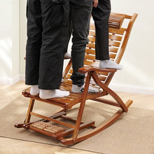 Load image into Gallery viewer, Bamboo Rocking Chair Foldable Recliner Sun Loungers Living and Home