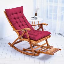 Load image into Gallery viewer, Bamboo Rocking Chair Foldable Recliner Sun Loungers Living and Home