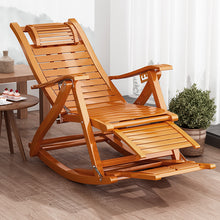 Load image into Gallery viewer, Bamboo Rocking Chair Foldable Recliner