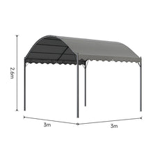 Load image into Gallery viewer, Outdoor Metal Arched Pergola with Shade