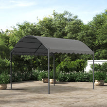 Load image into Gallery viewer, 300cm Wide Outdoor Metal Arched Pergola with Shade Dark Grey Canopies & Gazebos Living and Home