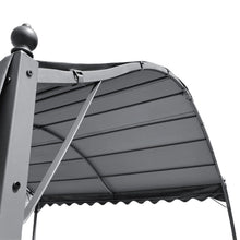 Load image into Gallery viewer, 300cm W Outdoor Metal Arched Pergola with Shade Dark Grey Canopies & Gazebos Living and Home