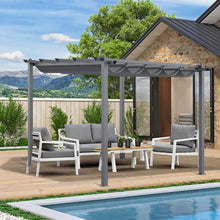 Load image into Gallery viewer, 300cm Wide Aluminum Pergola for Patio Deck Outdoor Horizontal Pulling Square Pergolar Canopies & Gazebos Living and Home