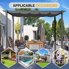 Load image into Gallery viewer, 300cm Wide Aluminum Pergola for Patio Deck Outdoor Horizontal Pulling Square Pergolar Canopies & Gazebos Living and Home