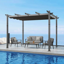 Load image into Gallery viewer, 300cm Wide Aluminum Pergola for Patio Deck Outdoor Horizontal Pulling Square Pergolar Canopies & Gazebos Living and Home