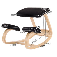 Load image into Gallery viewer, Kneeling Chair with Birch Wood Frame and Suede Fabric Living and Home