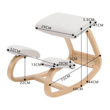 Load image into Gallery viewer, Kneeling Chair with Birch Wood Frame and Suede Fabric Living and Home