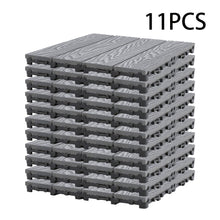 Load image into Gallery viewer, Wood Grain Composite Deck Tile Set of 11/6 Floor Planks Living and Home 30cm L x 30cm W/11pcs