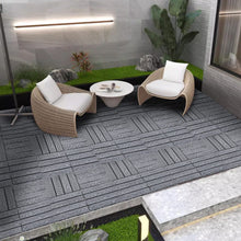 Load image into Gallery viewer, Wood Grain Composite Deck Tile Set of 11/6 Floor Planks Living and Home