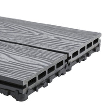 Load image into Gallery viewer, Wood Grain Composite Deck Tile Set of 11/6 Floor Planks Living and Home