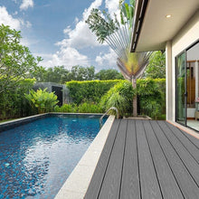 Load image into Gallery viewer, Wood Grain Composite Deck Tile Set of 11/6 Floor Planks Living and Home