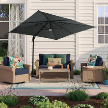 Load image into Gallery viewer, Square Cantilever Parasol with Solar Light and HDPE Parasol Base, LG1269LG0884