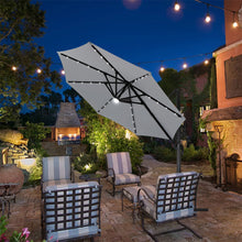 Load image into Gallery viewer, Round Cantilever Parasol with Solar Light and HDPE Parasol Base, LG1270LG0884
