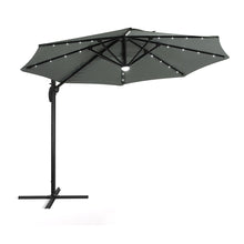 Load image into Gallery viewer, Round Cantilever Parasol with Solar Light and HDPE Parasol Base