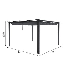 Load image into Gallery viewer, Garden Sanctuary Aluminum Patio Pergola with Canopy