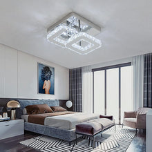 Load image into Gallery viewer, Double Tier Square Crystal Celling Light Living and Home