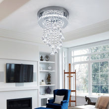 Load image into Gallery viewer, Modern Crystal Ceiling Light with Droplets Cool White Living and Home