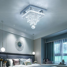 Load image into Gallery viewer, Modern Square Crystal Ceiling Light with Droplets Living and Home