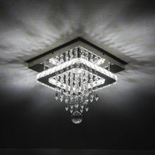 Load image into Gallery viewer, Modern Square Crystal Ceiling Light with Droplets Living and Home